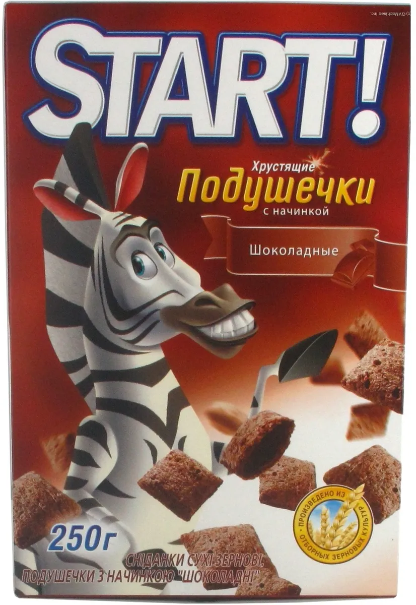Multigrain Chocolate Pillow Cereal with Chocolate Filling 250g Carton