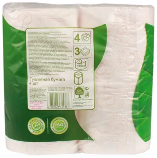 Ruta Selecta White 3-Ply Toilet Paper 4 pcs — photo 2
