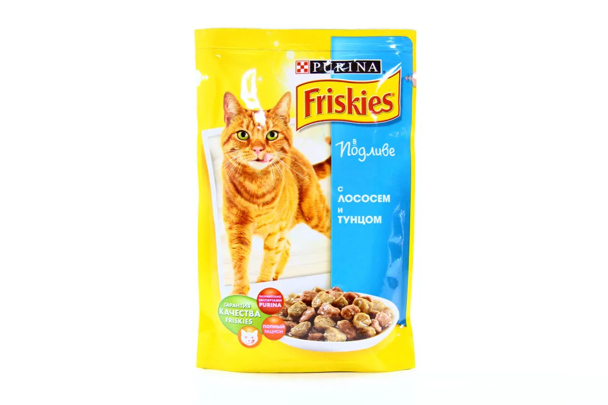 Friskies Cat Food with Salmon and Tuna Chunks in Sauce 100g