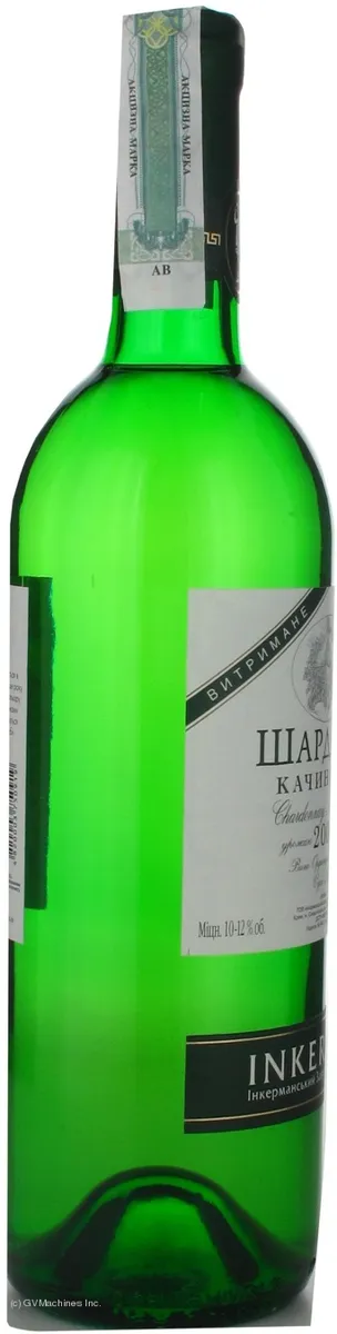 Inkerman White Wine Chardonnay Kachinsky Ordinary Aged Table Dry 12% Glass Bottle 750ml