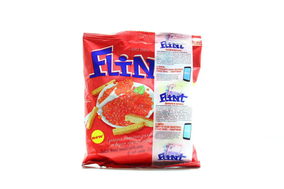 Flint Croutons Red Caviar Flavor Flow Pack 80g