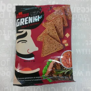 Snekyn Rye Toasts with Veal and Adjika Flavor 70g — photo 4