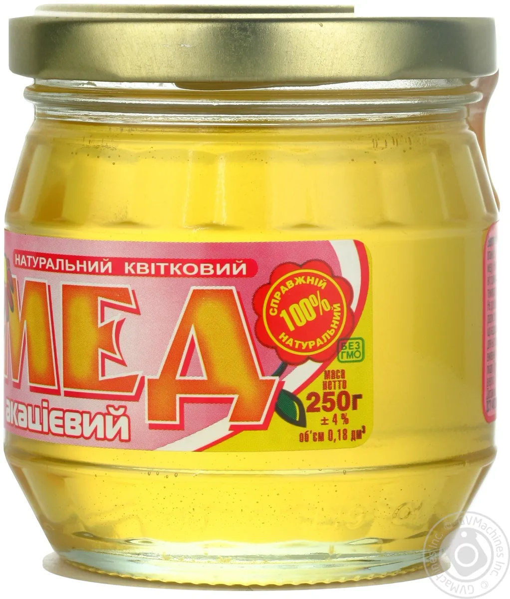 Мед Нектар з акації скляна банка 250г
