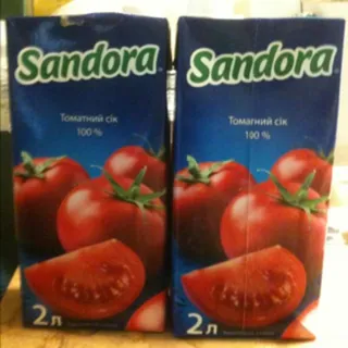 Sandora Tomato Juice with Salt Tetra Pak 2L — photo 12