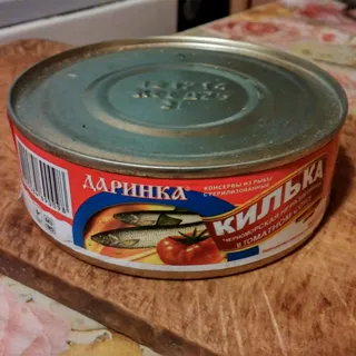 Darynka Black Sea sprats in tomato sauce 240g can — photo 4