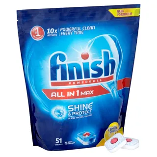 Finish All in 1 Lemon Dishwasher Tablets 51 pcs — photo 2