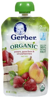 Gerber Foods Organic 2nd Puree - Pear, Peach & Strawberry - 3.5 oz - 6 pk — photo 4