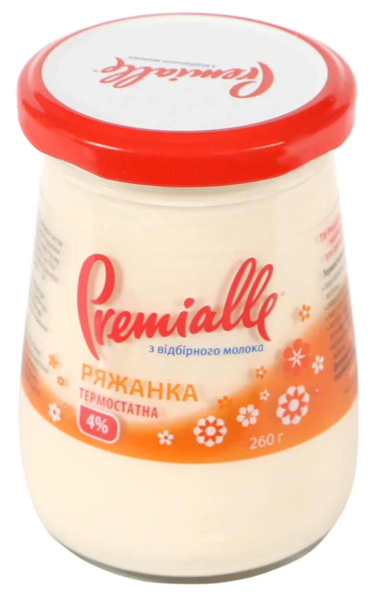 Premialle Ryazhenka 4% 260g glass thermostat