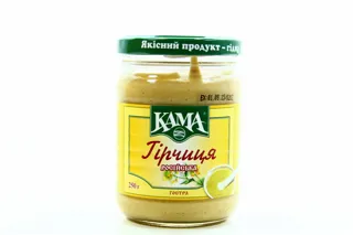 Kama Russian Mustard Glass Jar 250g — photo 2