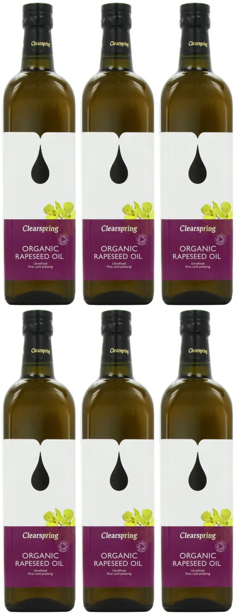 (6 шт) Clearspring Органічна ріпакова олія 1000 мл, 6 упаковок