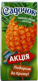 Sadochok Pineapple Nectar Unfiltered Pasteurized Tetra Pak 1000ml — photo 4
