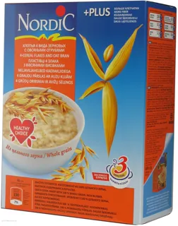Nordyk Cereal Flakes 4 Grains with Oat Bran 600g — photo 3