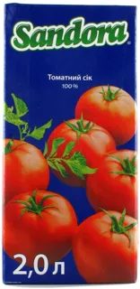 Sandora Tomato Juice with Salt Tetra Pak 2L — photo 9