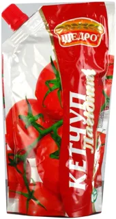 Shchedro Mild Pasteurized Ketchup Doypack 200g — photo 2