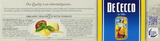 De Cecco Organic Spaghetti 12 oz (pack of 12) — photo 11