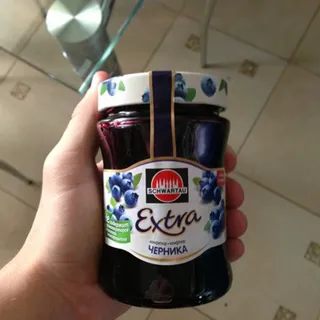 Shvartau Ekstra Blueberry Jam, jar 340g — photo 2