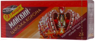 Maysky Black Tea Tsarskaya Korona 25 Bags — photo 7