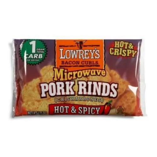 Lowreys Hot & Spicy Bacon Curls - 18 Count Box, 2 per Case