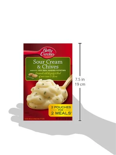 Betty Crocker пюре зі сметаною та цибулею, 187 г (упаковка 6)