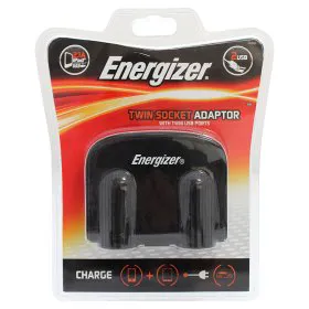 Energizer Twin USB Adapter/Charger Dual Socket