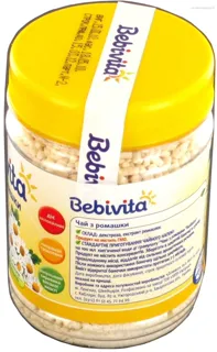 Bebivita Children's Chamomile Tea Instant from 1 Week 130g Plastic Jar — photo 2