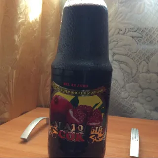 AZERBAIJANI pomegranate juice unfiltered glass jar 1L — photo 8