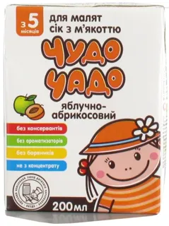 Chudo-chado Apple-Apricot Juice with Pulp from 3 Months 200ml PET — photo 2
