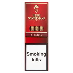 Cigarette Set: Matches + Cigarillos TM Henri Wintermans - Slim Panatella Pack 5 pcs — photo 2
