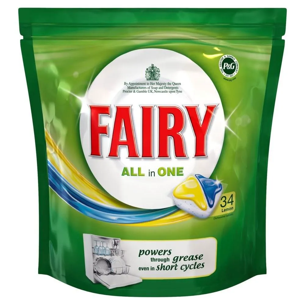 Fairy All in 1 Lemon Dishwasher Tablets (34) - Pack of 2