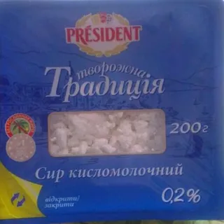 President Curd Product Curd Tradition 0% 200g — photo 2