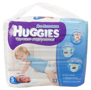 Huggies pull-up diapers for boys size 5, 13-17 kg, 32 pcs — photo 3