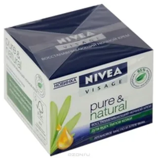 Крем для обличчя нічний Nivea Відновлюючий Pure&Natural 50 мл — фото 5