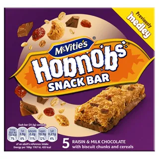 McVities 5 Hobnobs бар родзинки та молочний шоколад — фото 2