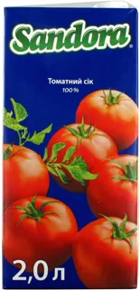 Sandora Tomato Juice with Salt Tetra Pak 2L — photo 4