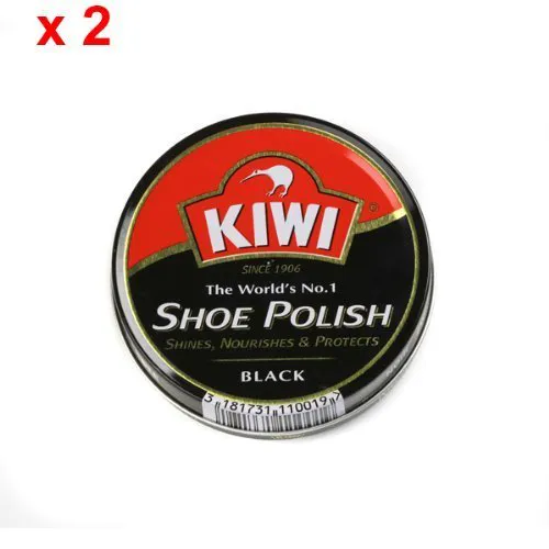Kiwi Black Shoe Polish 100ml x 2 Cans