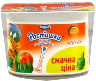 Danone Rastishka Peach Yogurt Product 3% 115g Plastic Cup — photo 2