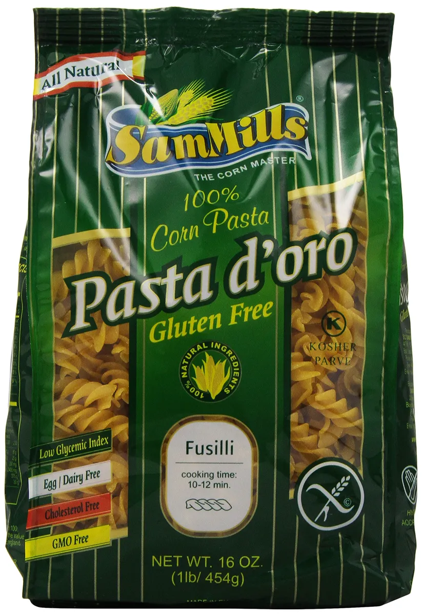 Sam Mills Паста D'Oro Фузіллі без глютену, 1 фунт (6 пакувань)