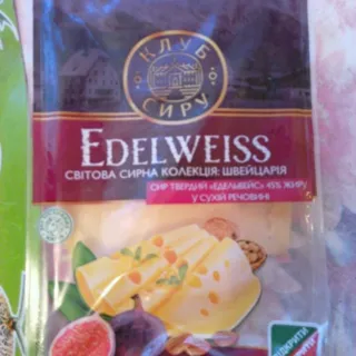 Edelweiss Hard Cheese 45% Klub Syru sliced 150g — photo 2
