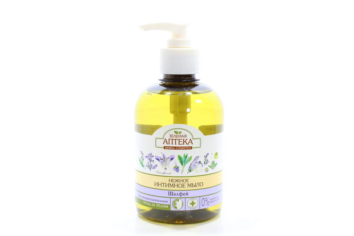 Zelena Apteka Liquid Intimate Hygiene Soap Sage with Dispenser 370ml