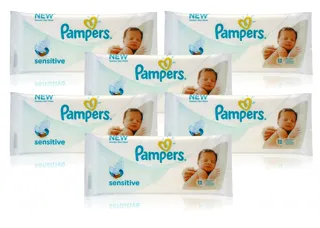 6x Pampers Sensitive Baby Wipes Handy Travel 12 pcs — photo 3