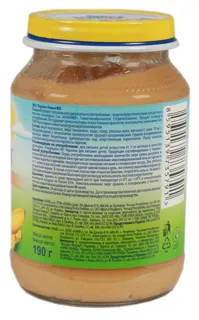Khamanek Hame Fruit Puree Peach-Banana for Children from 5 Months Glass Jar 190g — photo 3