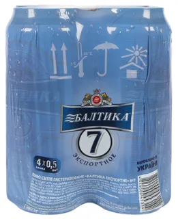 Baltika No.7 Light Beer Can 4x0.5L — photo 3