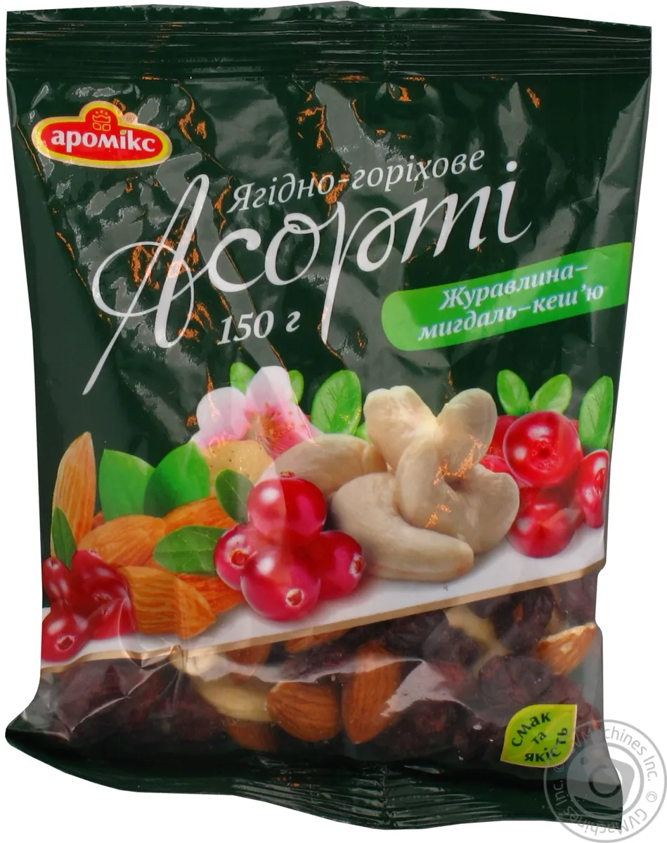 Асорті Аромікс журавлина мигдаль кеш'ю 150г