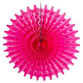 ASDA Pink Large Paper Decorations Fan