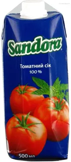 Sandora Tomato Juice with Salt Tetra Pak 500ml — photo 4