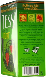 Tess Flirt Green Loose Leaf Tea with Strawberry and Apple 100g — photo 3