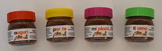 Ferrero: Nutella Hazelnut Chocolate Spread 30g Jar MINI * Special Edition with message: AUGURI, per TE, mi piaci, Ti AMO * [Italian Import] — photo 8