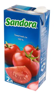 Sandora Tomato Juice with Salt Tetra Pak 2L — photo 5