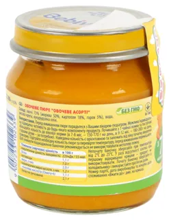 Bebivita Vegetable Assortment Puree from 6 months glass jar 100g — photo 4