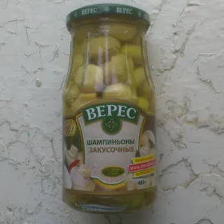 Veres Marinated Snack Mushrooms Champignons Glass Jar 260g — photo 6